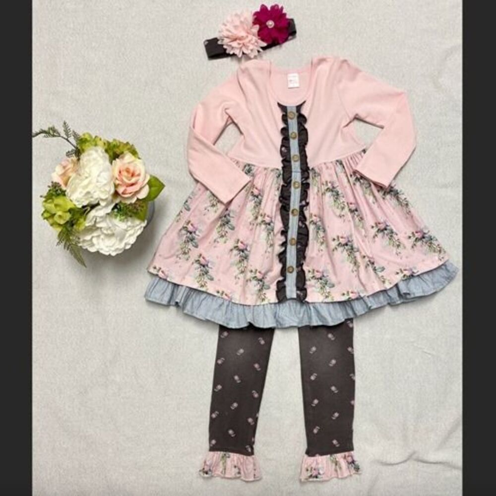 Giggle Moon Mercy is Blooming set with matching headband